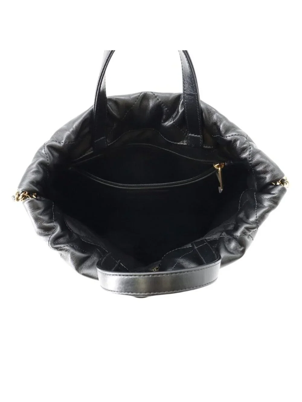 Chanel Backpack 22 Small Shiny Calfskin Black